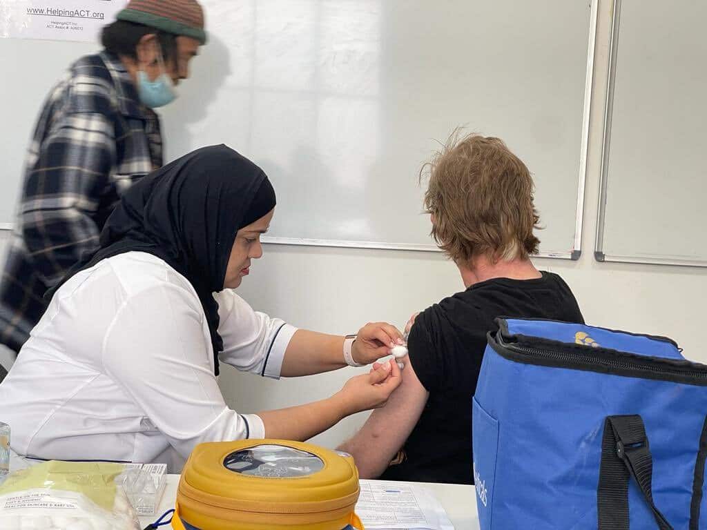 Nilum is helping her husband in this drive to vaccinate needy people.