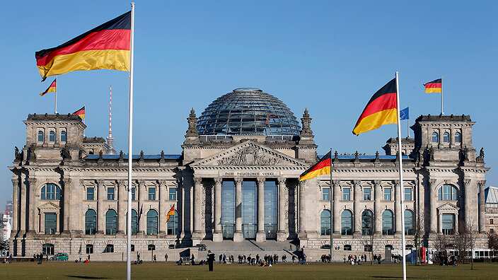 Der deutsche Bundestag in Berlin