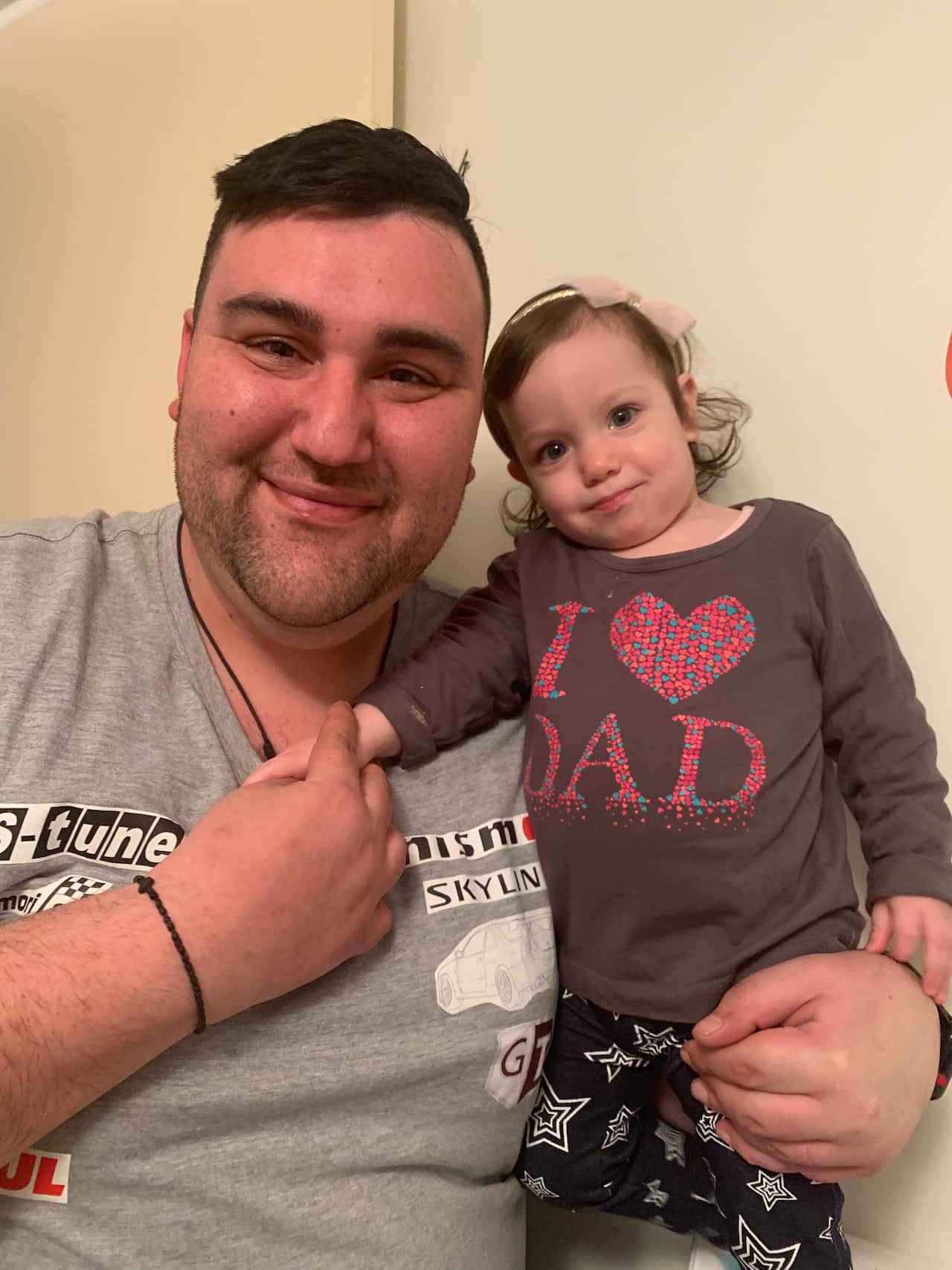 Dimitri Garbas with 2-year old daughter Christine