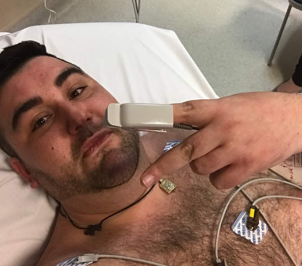 Dimitri Garbas in hospital