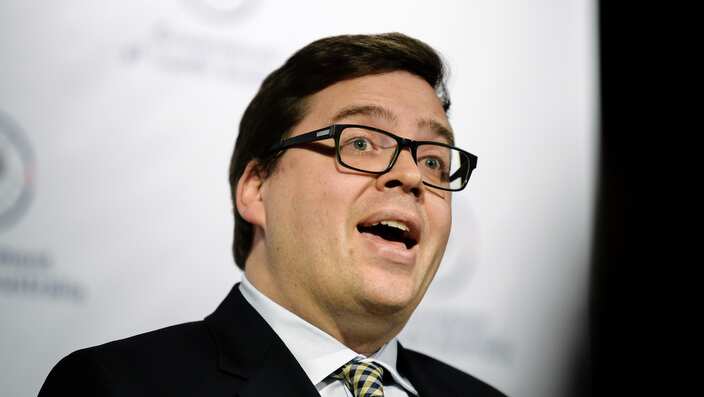 The Hon. John Gardner MP, Minister for Education is seen addressing the media announcing a new plan by the Liberal Government to crack down on truancy in schools in Adelaide, Monday, June 18, 2018. (AAP Image/Morgan Sette)