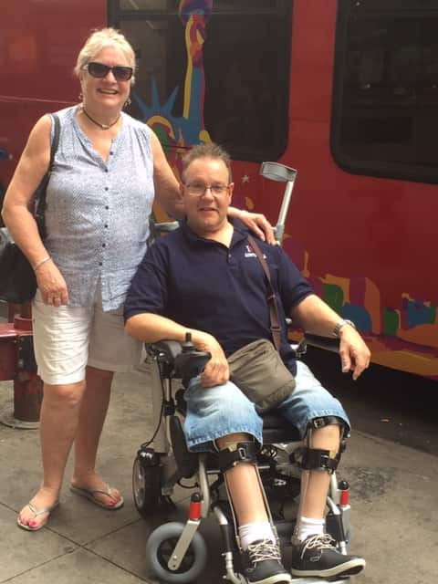 Gary Newton, who has lived with polio for 63 years who wants to inspire polio survivors in India that life doesn't end with the disease.