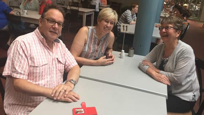 The three polio survivors Jan McDonald, Jennifer Merritt and Gary Newton, who are heading to India on a mission to make the world polio free