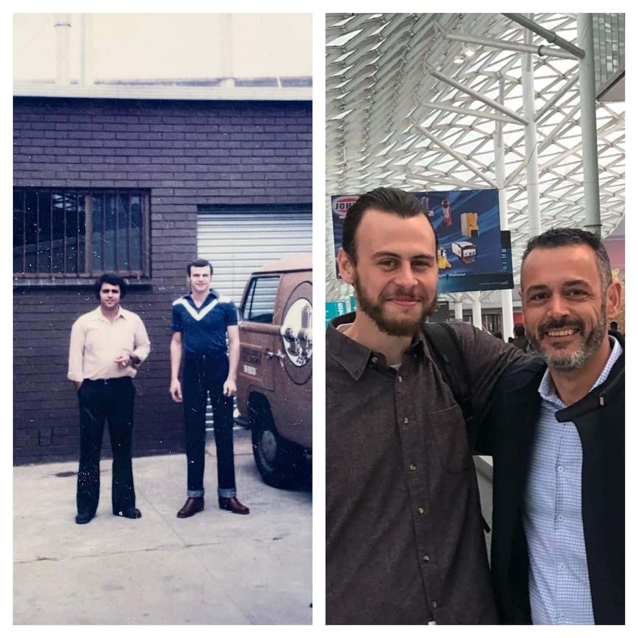 I figli di Alfio Genovese, Danny e Ray, e i nipoti Emilio e Adam.