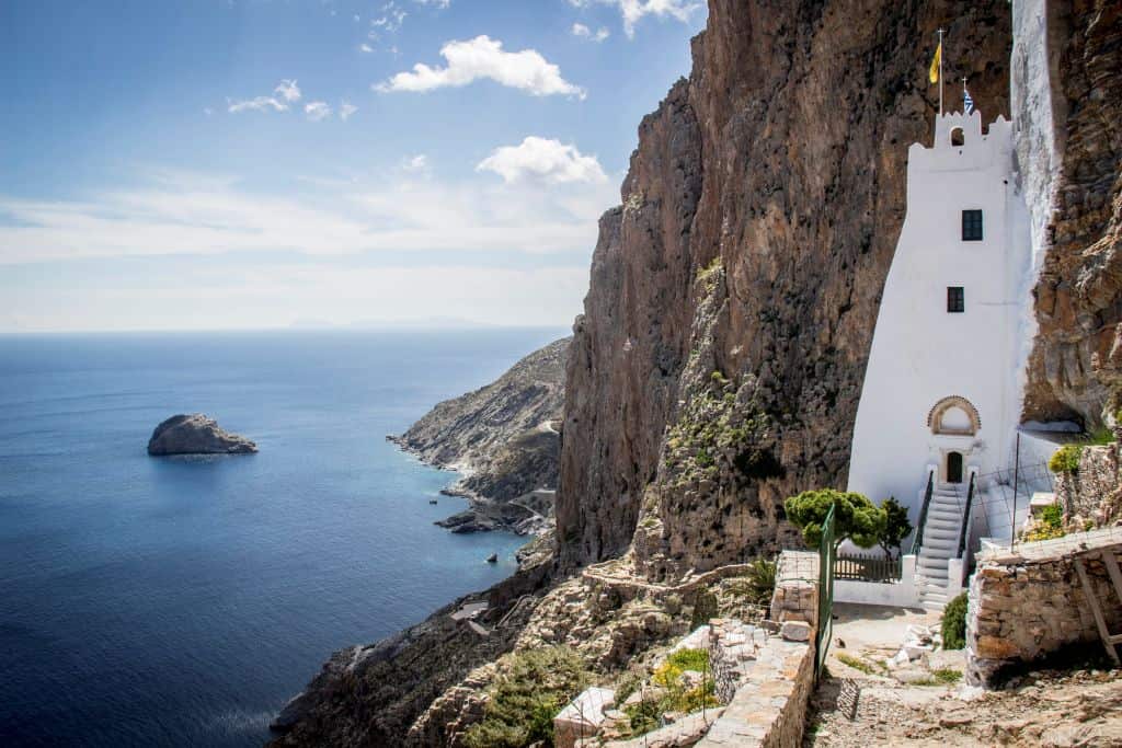 Greece, Cyclades, Amorgos Island: Monastery of Panagia Hozoviotissa. 