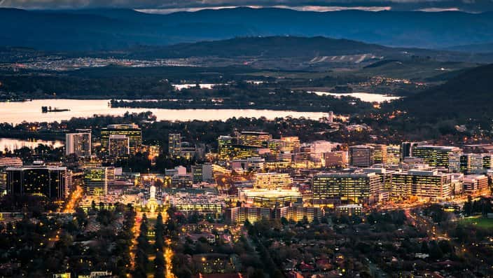 Canberra City Centre, View from Mount Ainslie, Australian Capital Territory