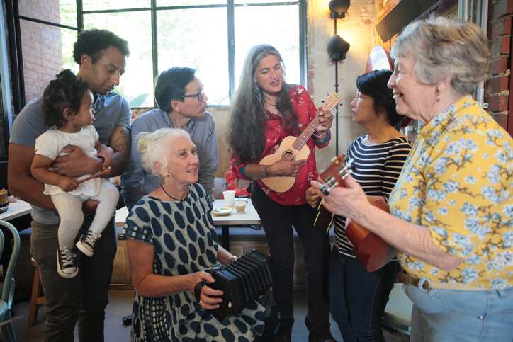 Sharing a song with my friends