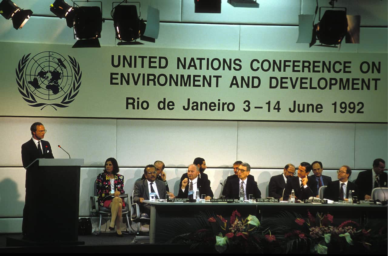 Earth Summit In Rio De Janeiro, Brazil On June 02, 1992.