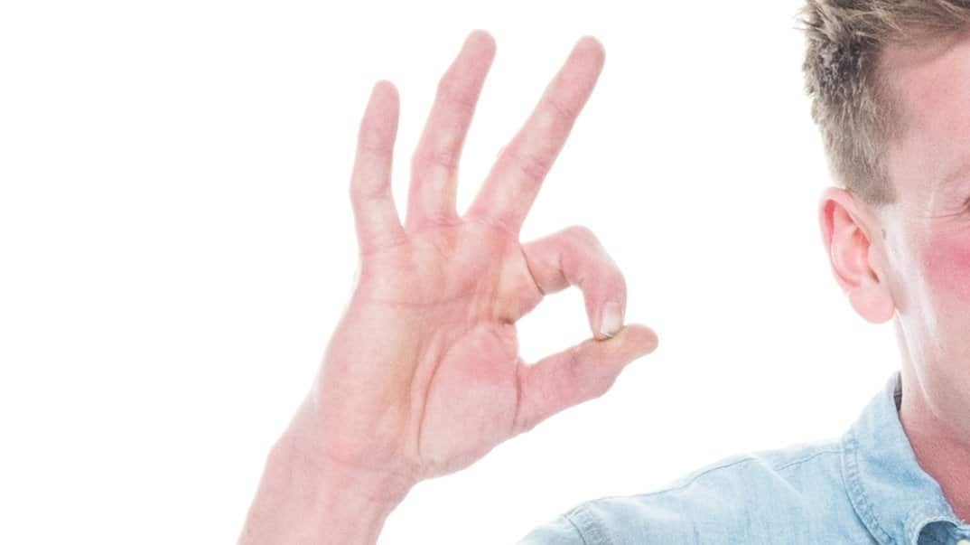 Man doing okay sign