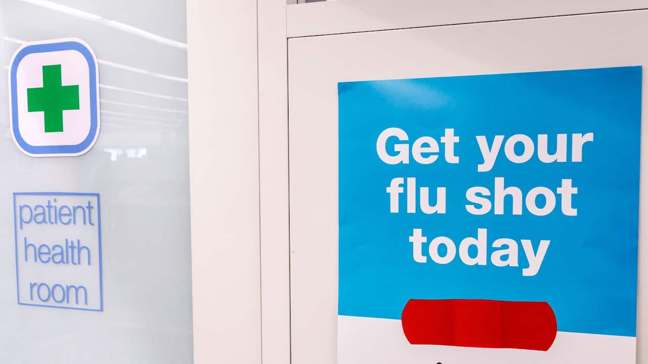 flu shot promotion, patient room.