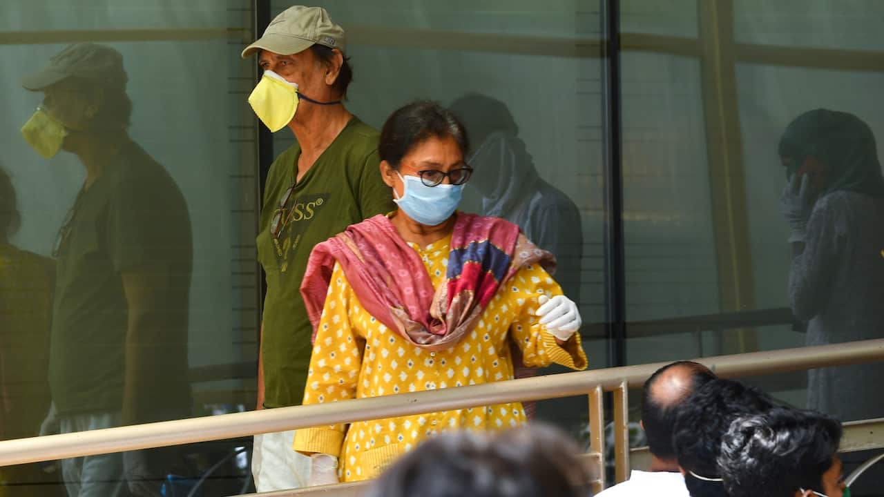 Bollywood actor Irrfan Khan's wife Sutapa Sikdar arrives at the Kokilaben Ambani hospital in Mumbai. The actor was buried in Mumbai on Wednesday.
