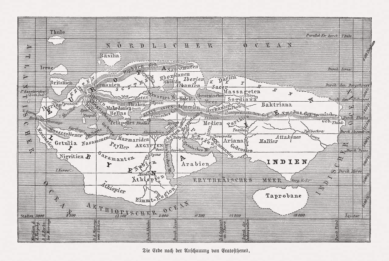World map according to Eratosthenes (c.276 BC-c.195/194 BC)