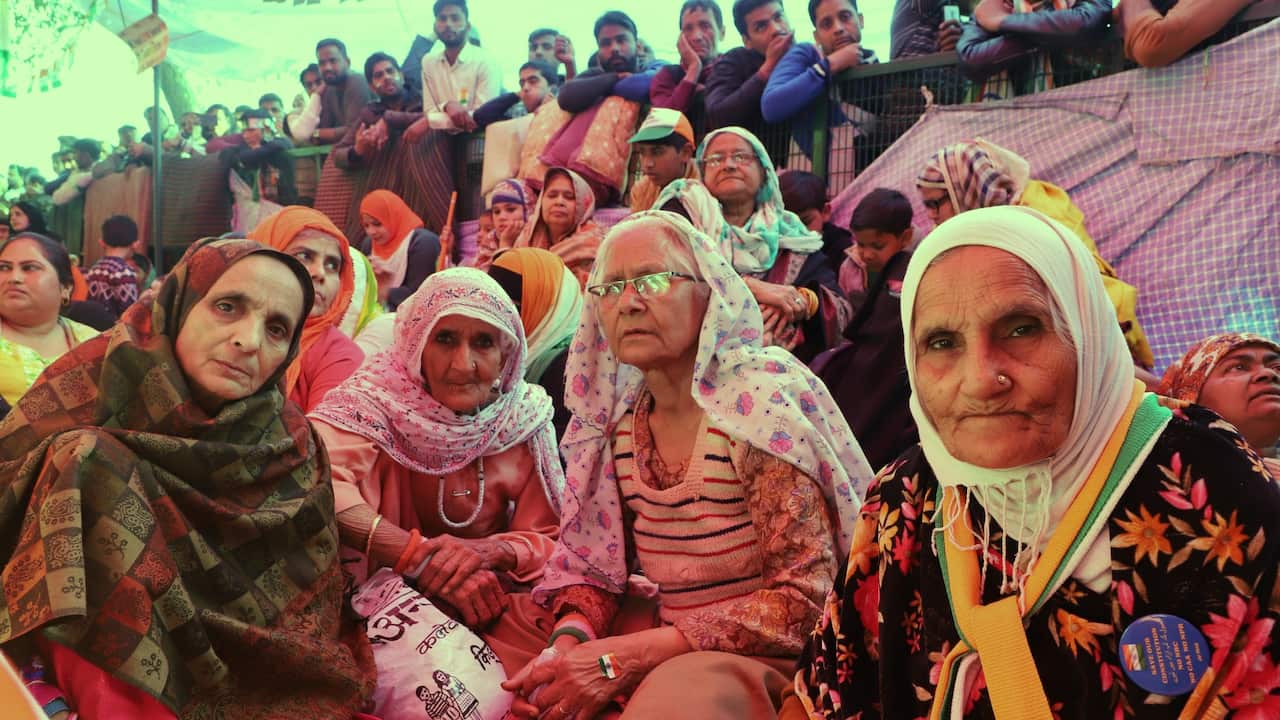 Bilkis, 80, (2nd Left)the Shaheen Bagh dadi listed among TIMEs most influential people of 2020. Picture taken at Shaheen Bagh, New Delhi during CAA Protests.