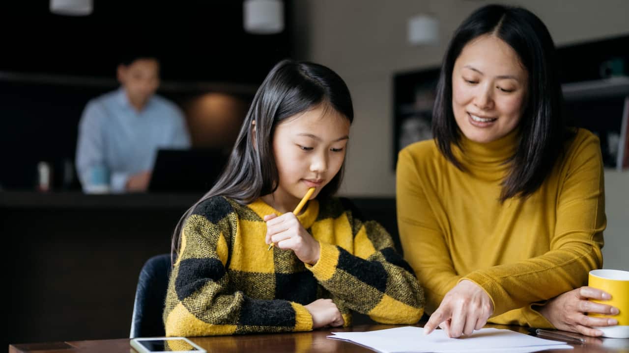 Chinese student and teacher