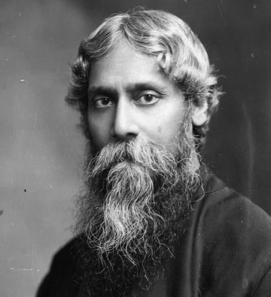 Indian Bengali poet Rabindranath Tagore (1861 - 1941).