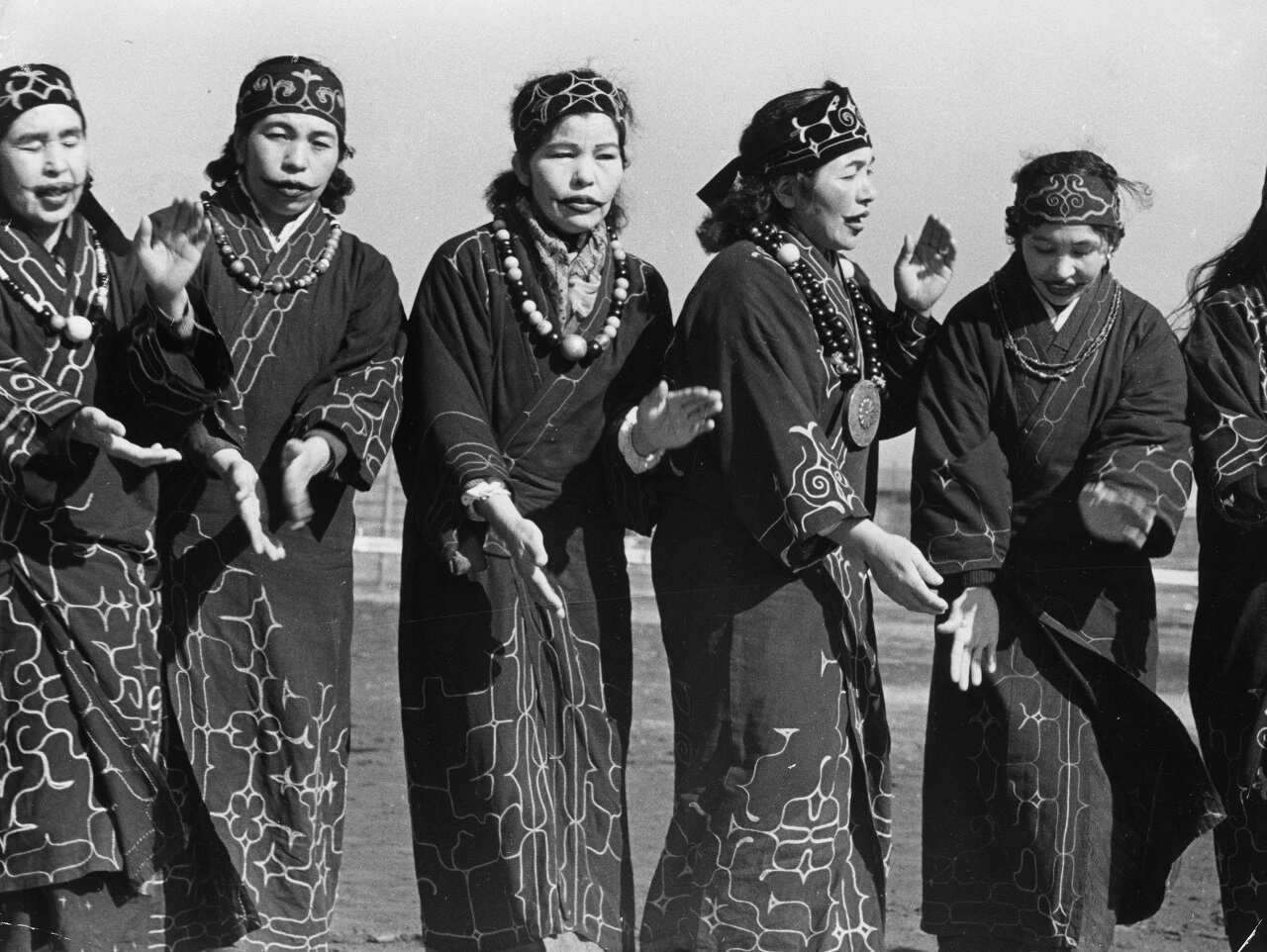 Ainu, Aboriginal people of Asia occupying parts of the Japanese island of Hokkaido, Russian Kuril Islands and Sakhalin, circa 1950.