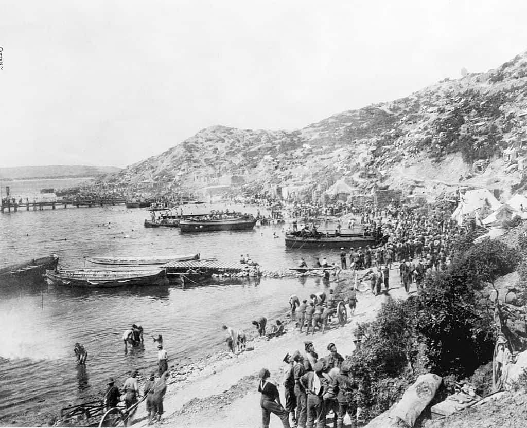 Troops Landing on Beach on Gallipoli