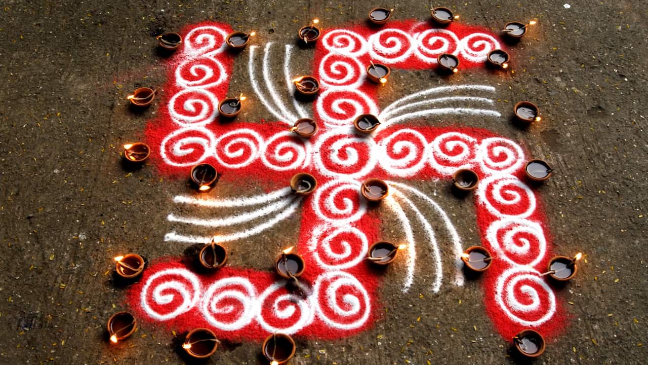 swastika rangoli