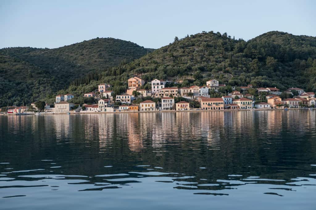 Vathy, the capital of Ithaca, Greece. 