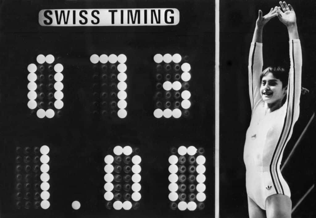 Nadia Comaneci's perfect score
