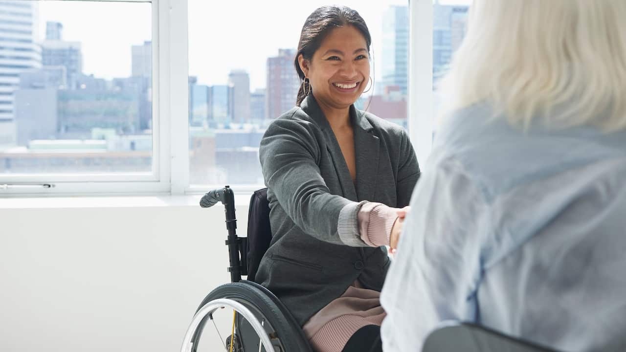 Businesswoman with disability