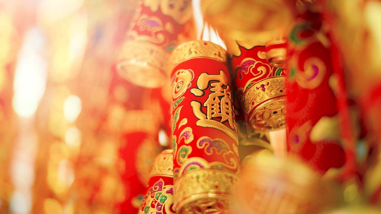 Red and gold are lucky colours in Chinese culture.