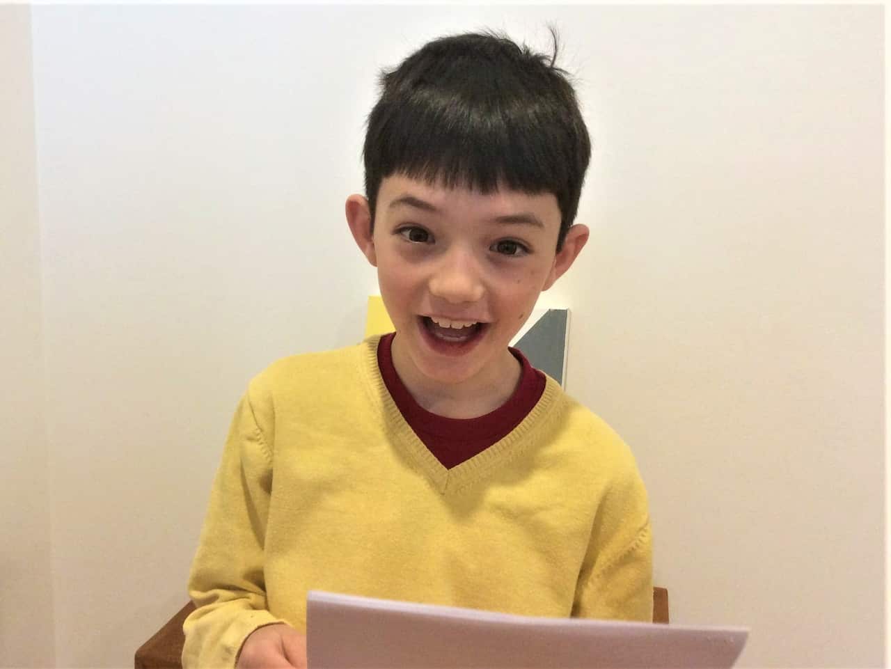 Greek language school student, Giannis. 