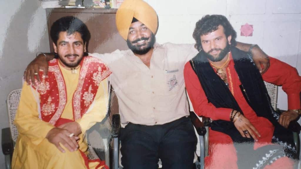 Gill Surjit with Punjabi singer Gurdas Mann and Hans Raj Hans.