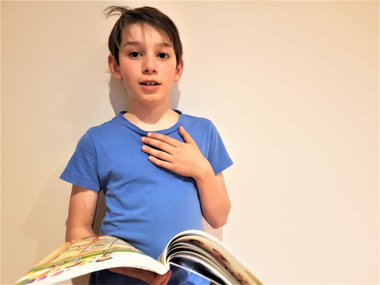 Greek language school student Giorgos. 