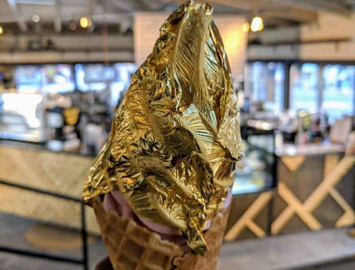 Gold-plated ice cream!
