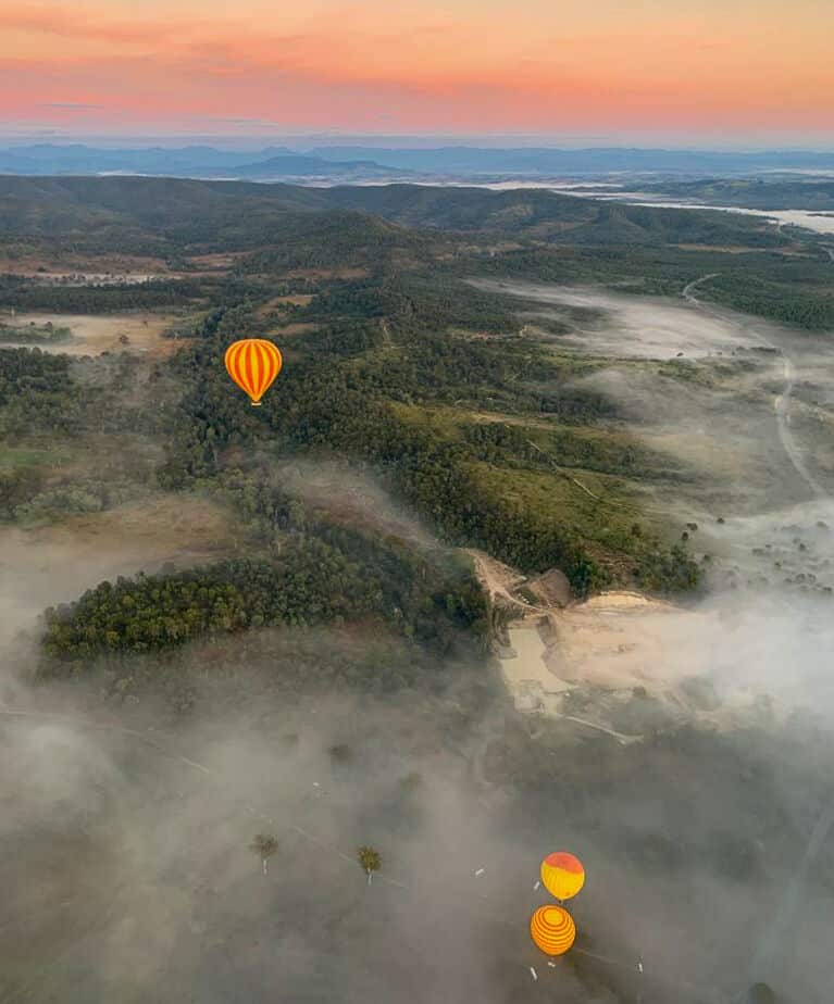 Hot air balloon in Gold Coast