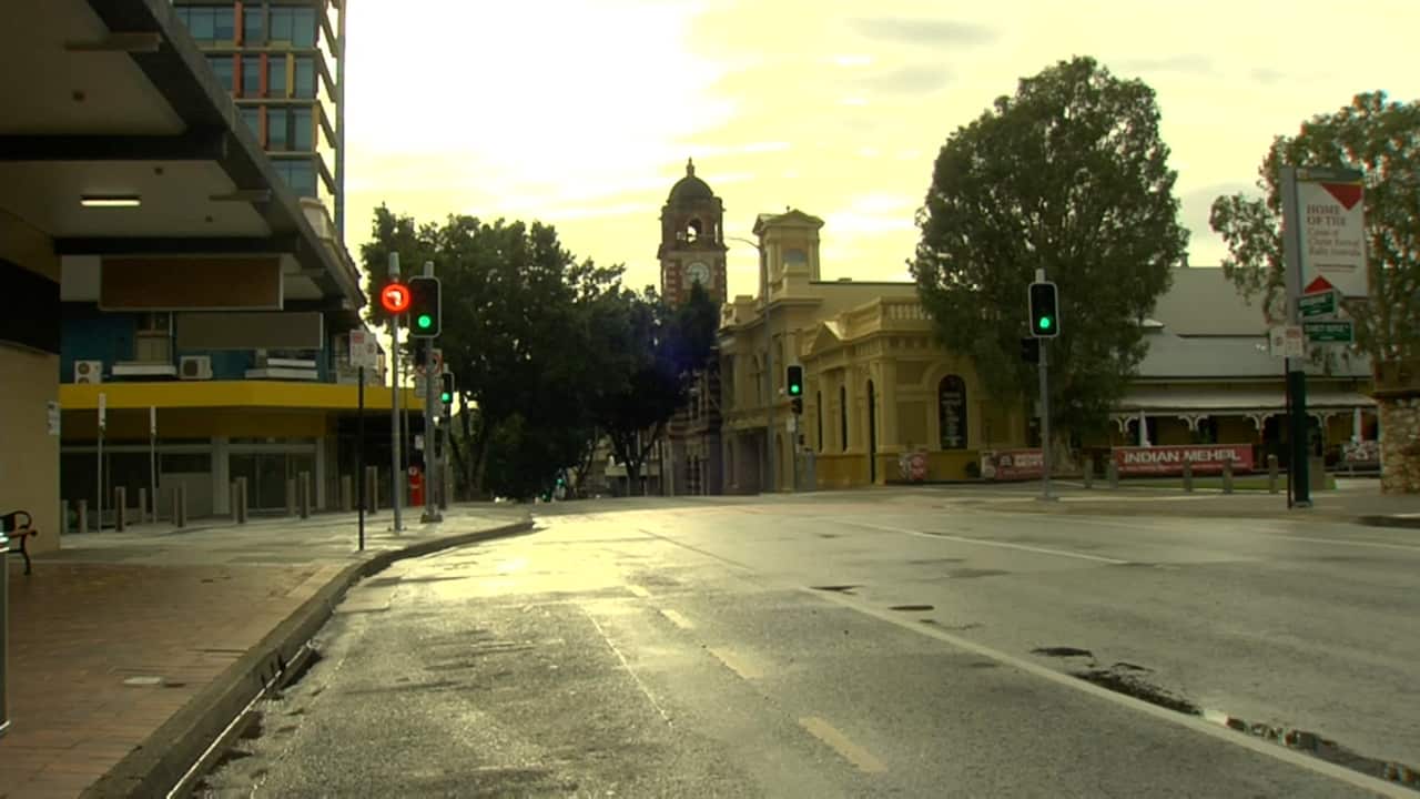 The streets of Brisbane empty during the three-day lockdown 
