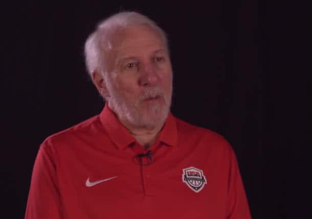 USA Basketball Team head coach Greg Popovich