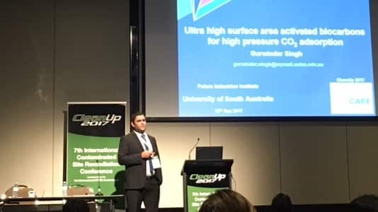 Gurwinder Singh was the only scientific researcher of Punjabi origin to present his findings at the Clean UP 2017 conference held in Melbourne this week