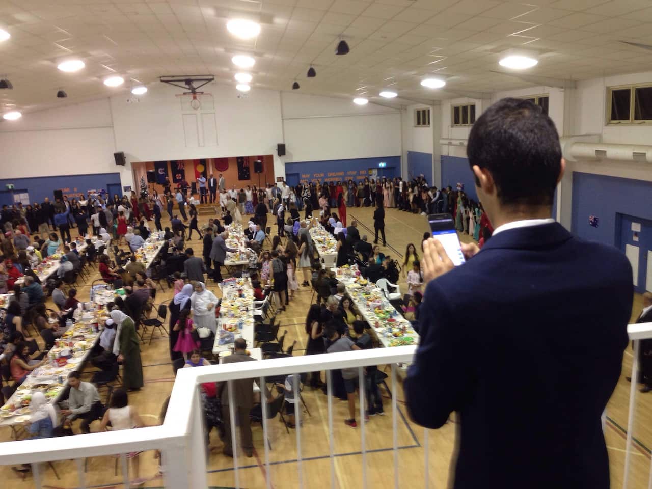 Haji Gundor watching attendants