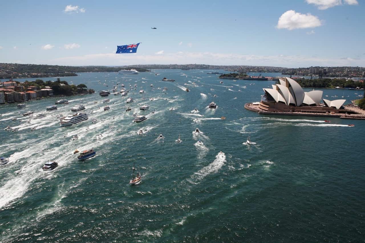 Sydney Harbour on Australia Day