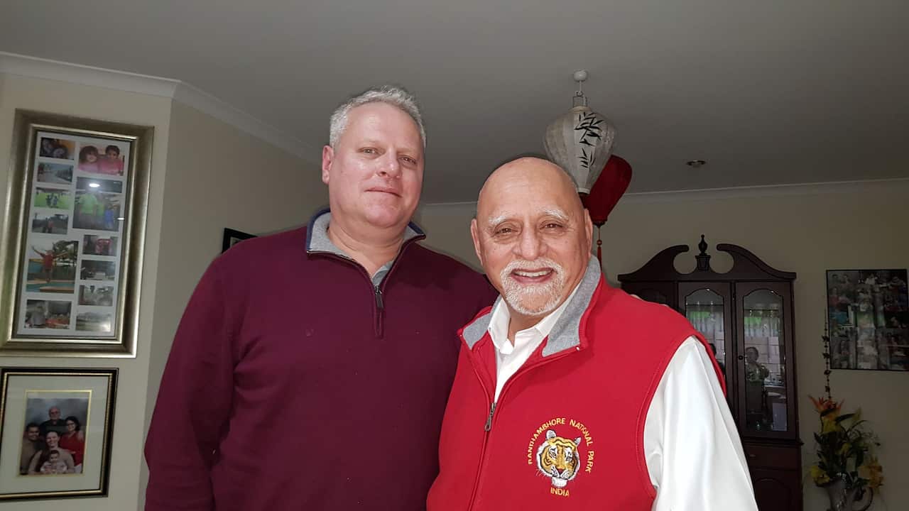Col Harpal Ahluwalia with David Tomlinson, the great great grandson of Charles Des Voeux of 36th Sikhs