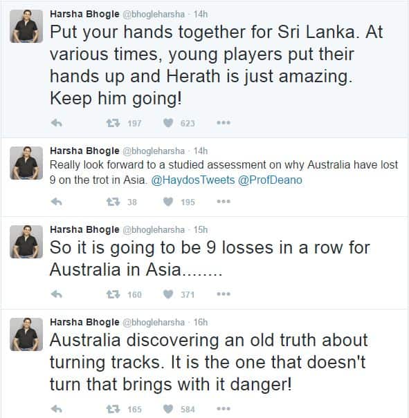 Harsha Bhogle Twitter Message