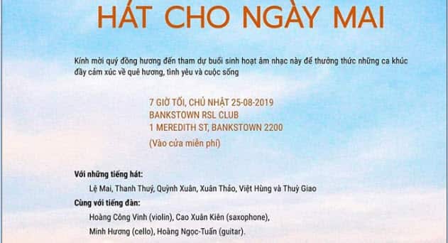 Hát cho ngày mai Sydney 2019