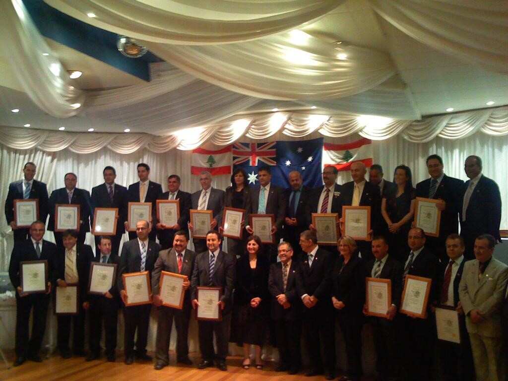 مجلس الجالية اللبنانية مع بعض الأعضاء والسياسيين