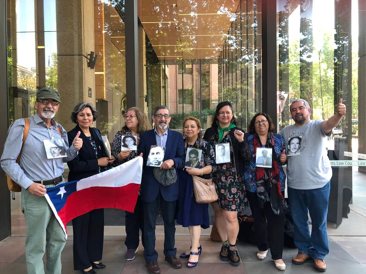 Relatives of the missing in Chile celebrate Ms Rivas' capture.