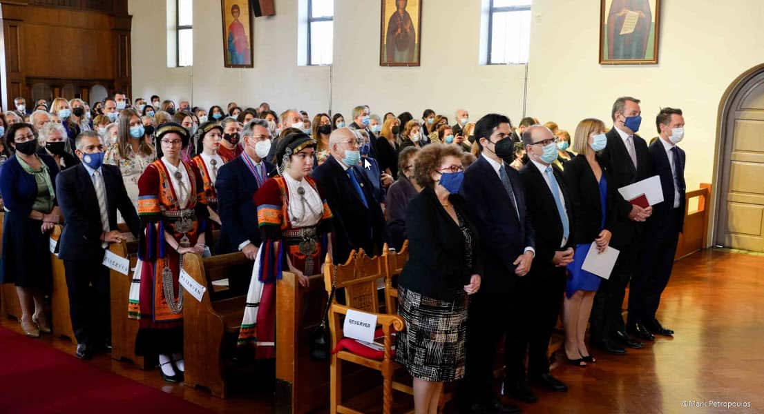 Στιγμιότυπο του εκκλησιάσματος κατά την χειροτονία του κ. Χριστοδούλου στον Ναό του Αγίου Νικολάου, Marrickville.