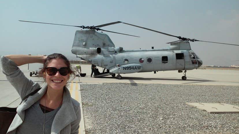 Helena na base aérea