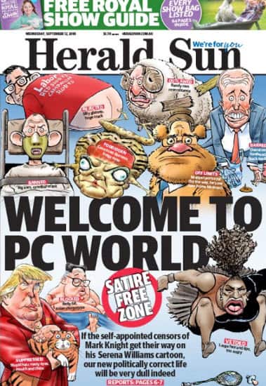 صفحه نخست نسخه روز چهارشنبه روزنامه هرالد سان 