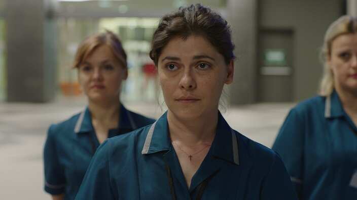 Greek actress Marisha Triantafyllidou, in "Hey Job" film by Nikos Labot. 