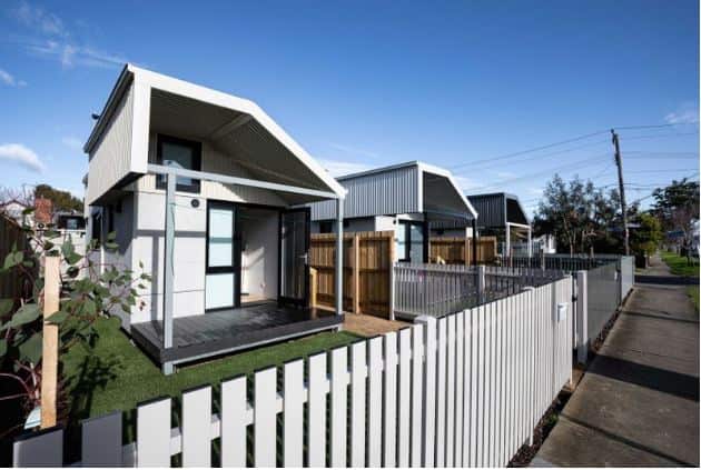 A tiny house village constructed on unused government land in Melbourne’s west. The project’s organisers hope the concept will tackle homeless numbers.