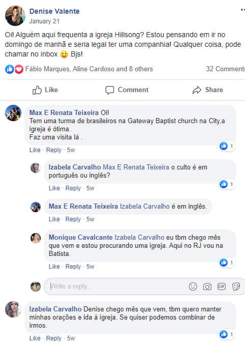 Brasileiros em Brisbane Hillsong