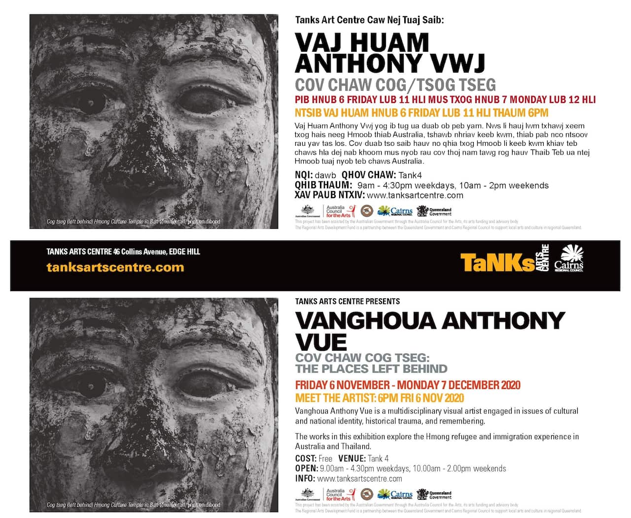Hmong Australia refugee history eart exhibition flyer - Vanghoua Anthony Vue