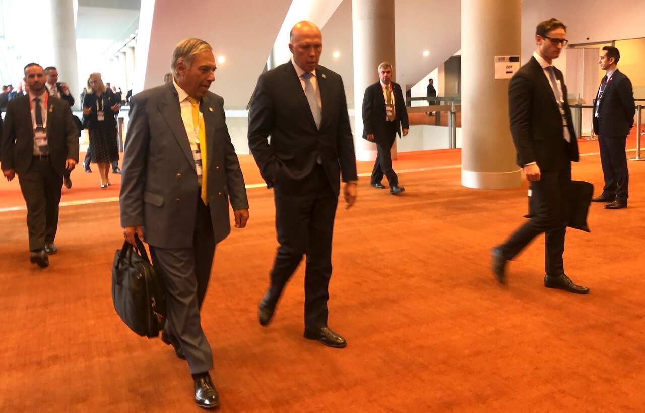 Homayun Qayoumi with Peter Dutton