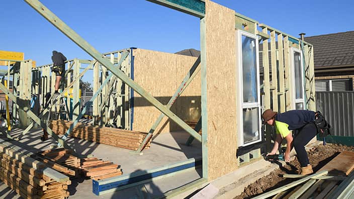 House under construction in Australia.